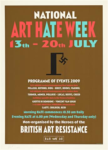 BILLY CHILDISH (1959- ) Art Hate Week at Tate Modern Posters.